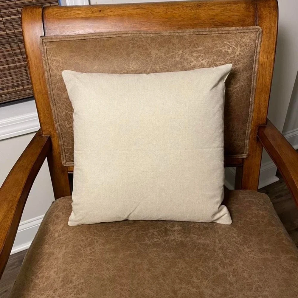 Cream and black octopus print 4x4 pillow cover (pillow not included)